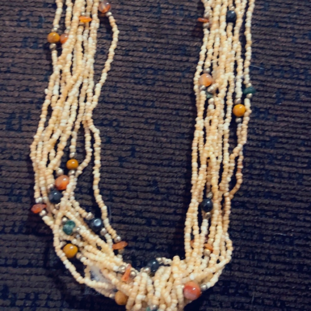 Multi colored beaded necklace